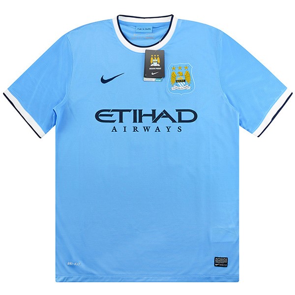 Tailandia Camiseta Manchester City 1st Retro 2013 2014 Azul